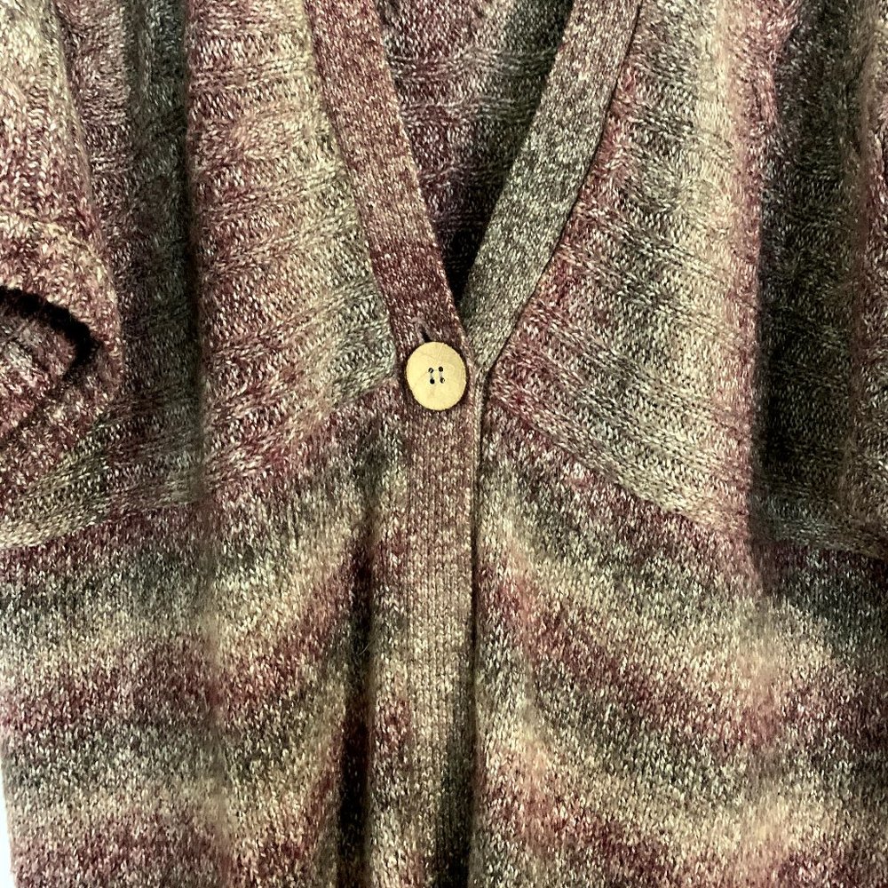 Multi colored brown Baggy Cardigan Sweather 14/16